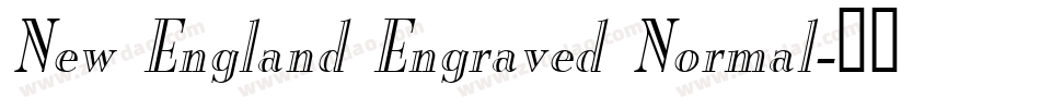 New England Engraved Normal字体转换